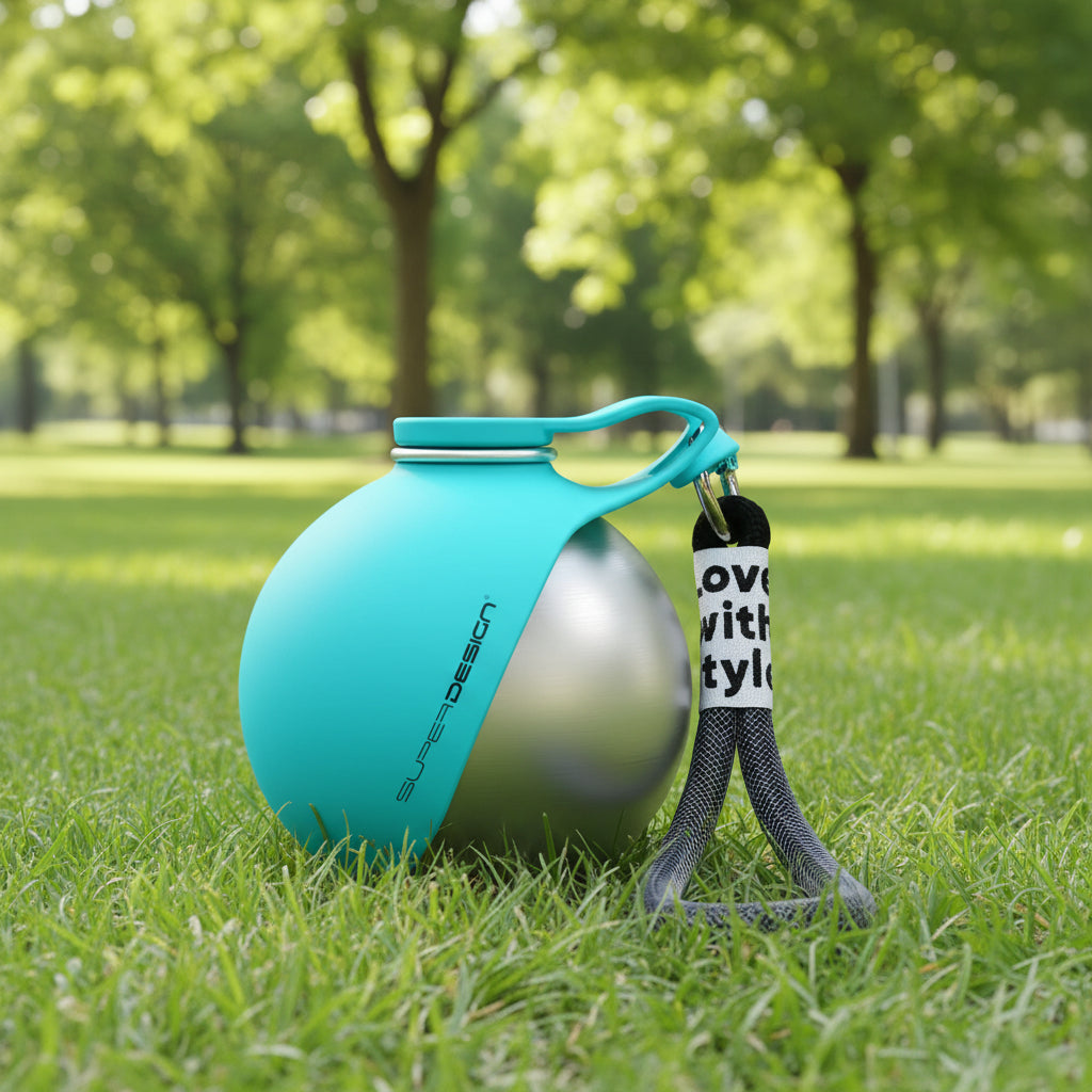 2-In-1 Portable Dog Water Bottle for Small Dogs - Leak-Proof & Compact Dog Travel Water Bottle -Stainless Steel Bottle & Silicon